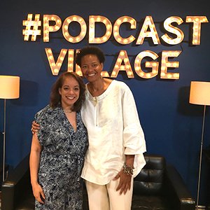 Alejandra Y. Castillo and Blanche A. Williams in the recording studio